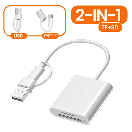 3 in 1 USB Type C Card Reader Adapter 2 in 1 USB C to SD TF Memory Card Reader for Iphone 1615 Laptop PC OTG Converter Connector